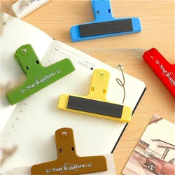 Green English Magnetic Clips Retro Plastic Paper Bill Clip for Scrapbooking Office School Files Stationery Supplies