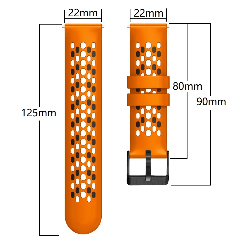 Cinturino da 22mm per Xiaomi Mi Watch 2 Pro cinturino in Silicone per Mi Watch S1 Active S1 Pro Color S3 S2 42mm 46mm cinturino da polso