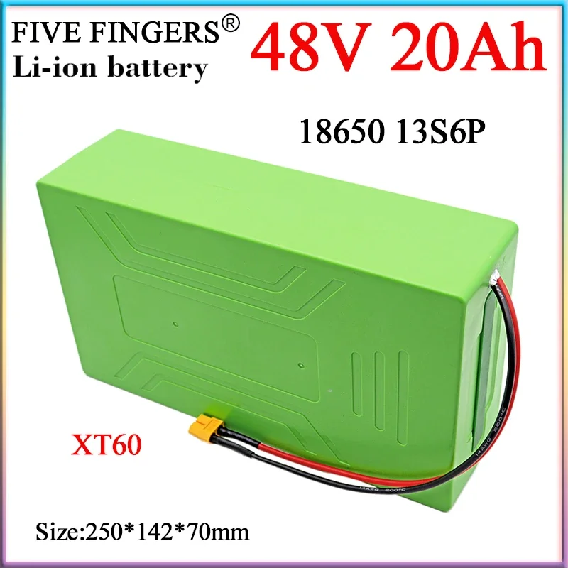 New 48V 20Ah 18650 Rechargeable Lithium Battery Pack 1000WHigh Power  Build-in 25A BMS With Portable Waterproof Box Li-ion Cells