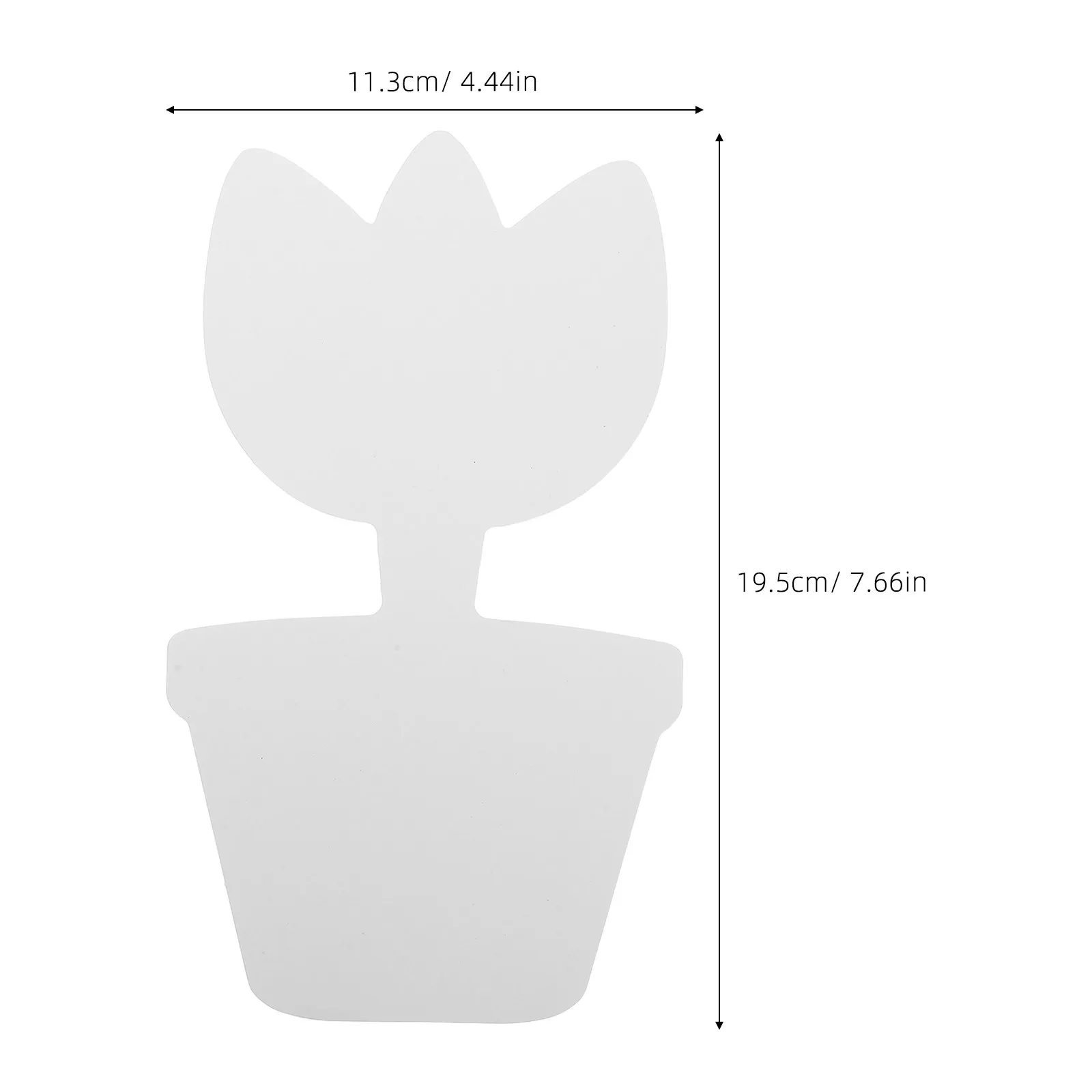 20Pcs Blank Flower Pot Ornaments Unpainted Cardboard Cutouts DIY Craft Projects Art Supplies Spring Bonsai Coloring