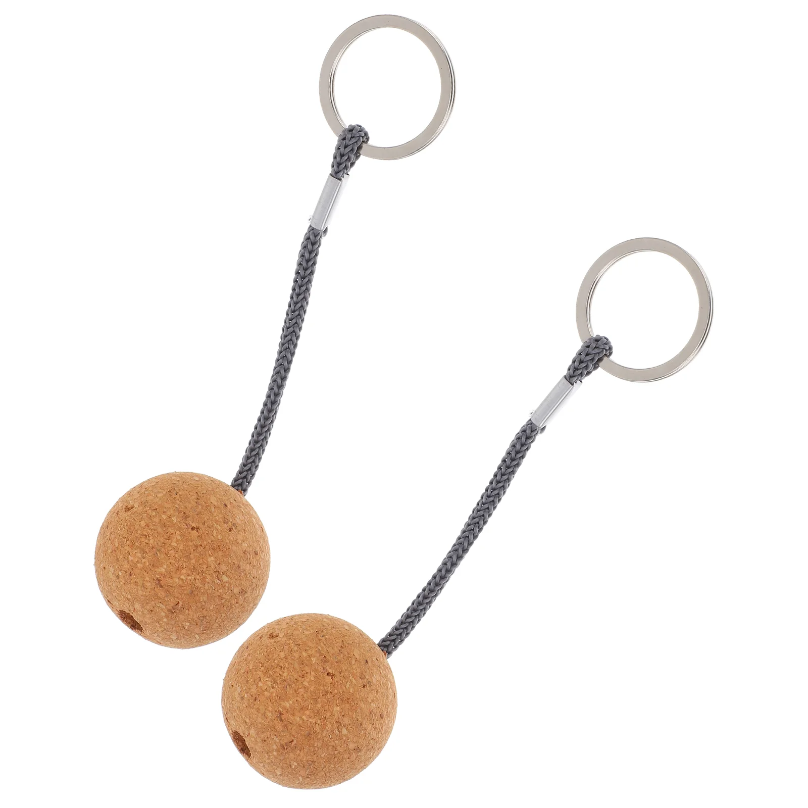 

2 Pcs Sports Keychain Ring Float Surfing Supplies Chains Kayak Floating Iron Beach Stylish Keychains Buoyant