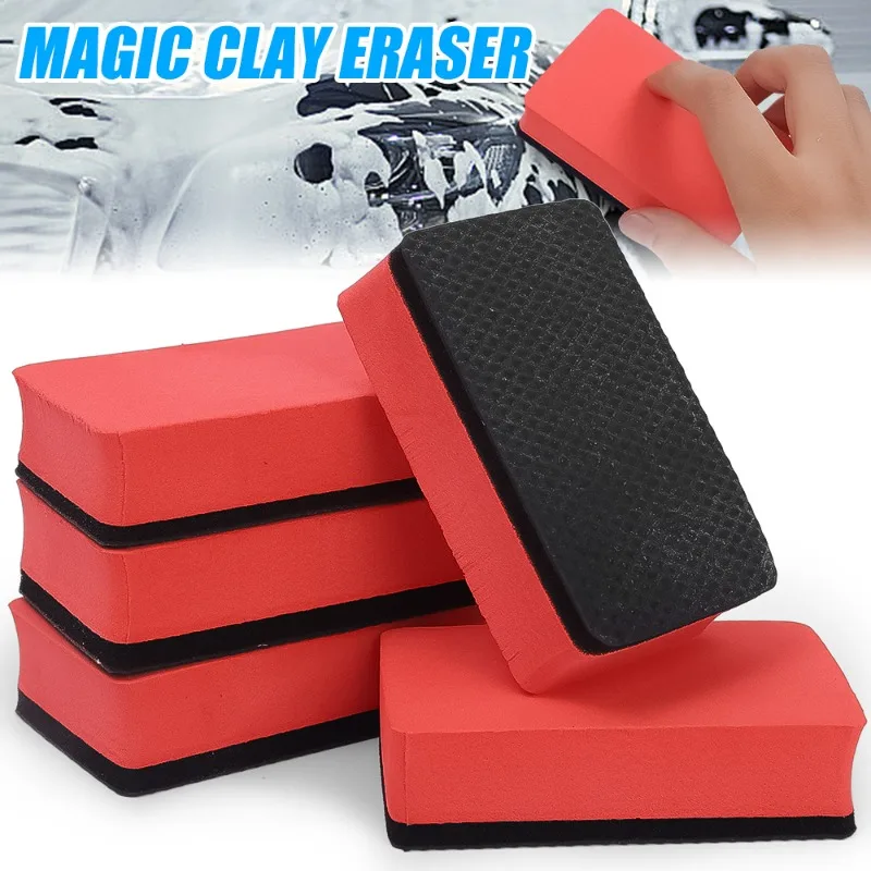 Car Wash Mud Auto Body Beauty Tools Magic Clay Bar Sponge Block Pad Remove Dusty Polisher Wax Car Tyre Care Wash Cleaning Wipe