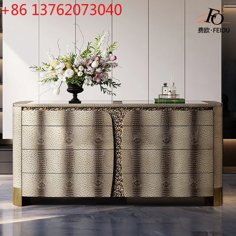 

High-end light luxury floor jewelry cabinet Italian bedroom Nakajima