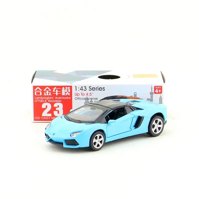 1:43 Lamborghini LP700-4 Alloy Pull back Toys Car Model Vehicles Garage Kit Decorative gifts Random color