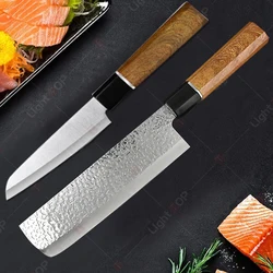 Hand Forged Chopping Knife Kitchen Japanese Boning Knife Vegetable Cutting Knife Stainless Steel Butcher Knife Wooden Handle
