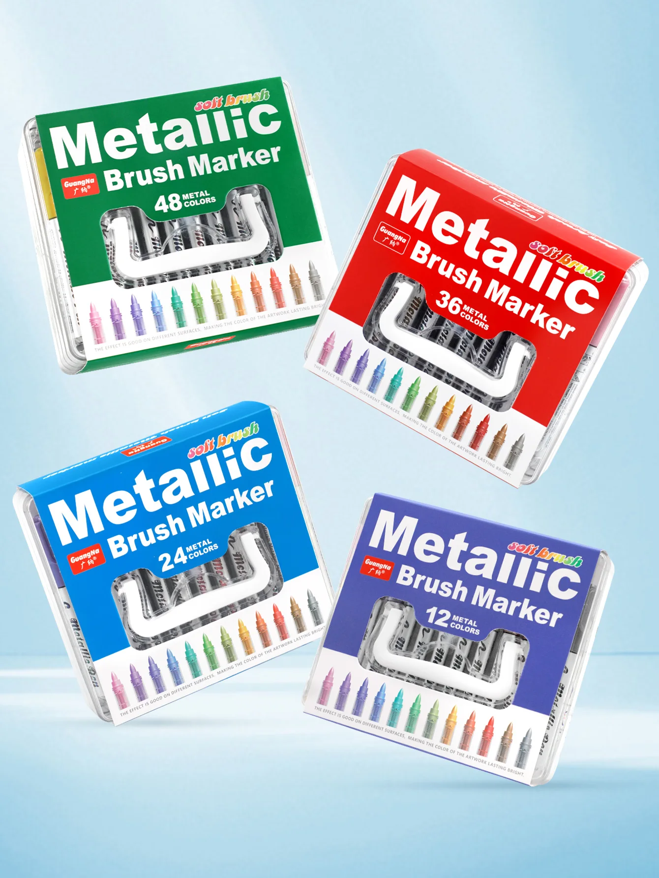 

12/24/36/48 Metallic Brush Paint Marker Pens Permanent Art Markers DIY Resin Mold Drawing Painting Supplies Craft Markers Pen