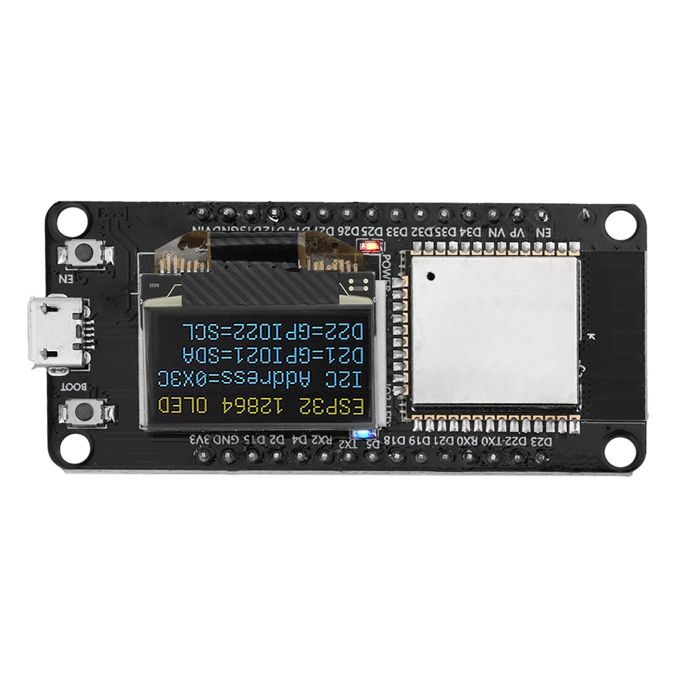 ESP32 ESP-32D WIFI مجلس التنمية وحدة CH340C مع شاشة OLED 0.96 ESP32 ESP-32D WIFI مجلس العرض الأزرق 30Pin