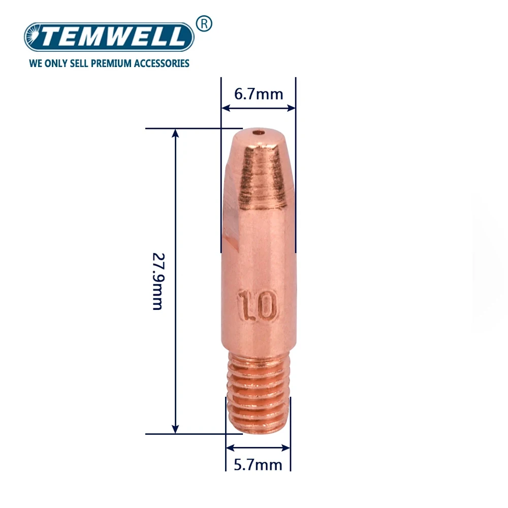 16PCS 25AK accessori per torce per saldatura consumabili 0.6/0.8/0.9/1.0/1.2mm MIG Torch Gas ugello punta supporto di 25AK MIG MAG