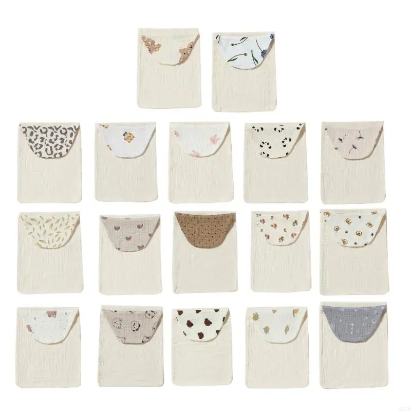 

QX2D 4Layer Cotton Towel Sweat Absorbent Towel Back Wet Pad Wipes Infant Baby Product