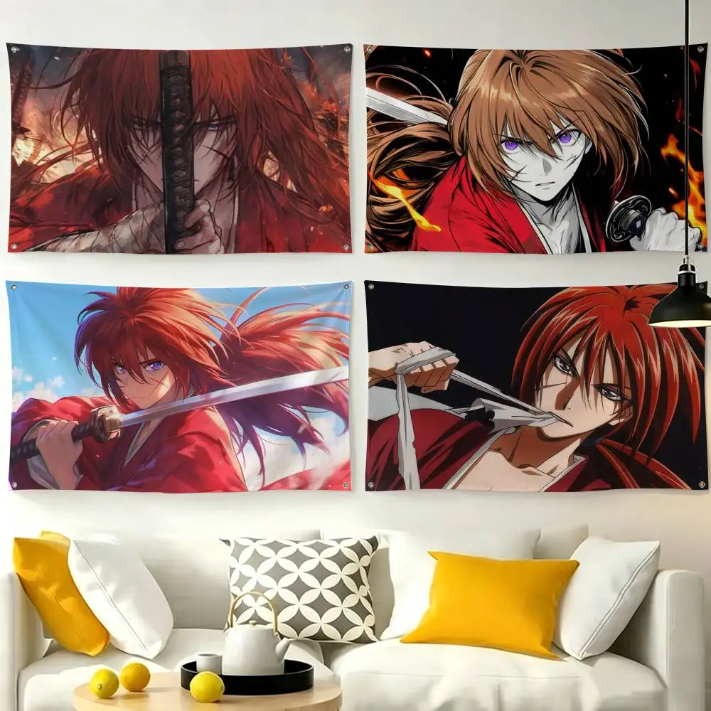 R-Rurouni Kenshin Flag Suitable For Party Club Outdoor Interior Wall Decoration Banner Fans Gift