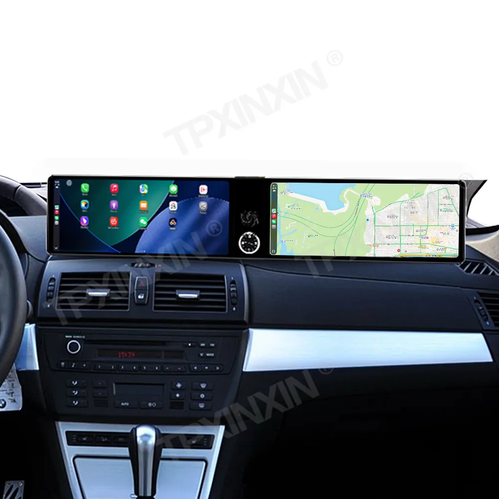 

12.3 Inch Dual Screen Car Radio For BMW X3 CCC 2005-2010 Car Multimedia Video Player Stereo GPS Navigation Carplay Head Unit 4G