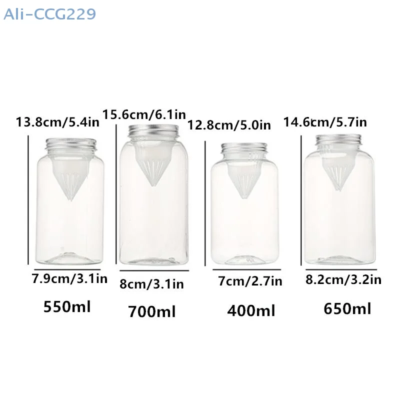 400/550/650/700/1000 مللي زجاجة شاي بلاستيكية للاستعمال مرة واحدة PET شفافة مقاومة درجات الحرارة العالية زجاجة المشروبات الباردة التجارية