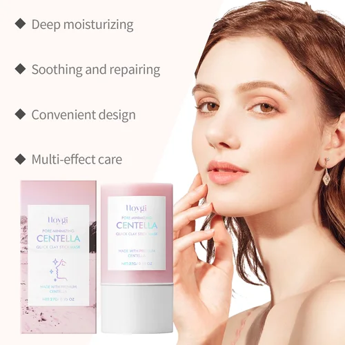 Imagen 2 del producto Centella Clay Stick Mask Pore Minimizing Quick Hidratante Calmante Facial Brightening Mascarilla Cuidado de la piel 27g