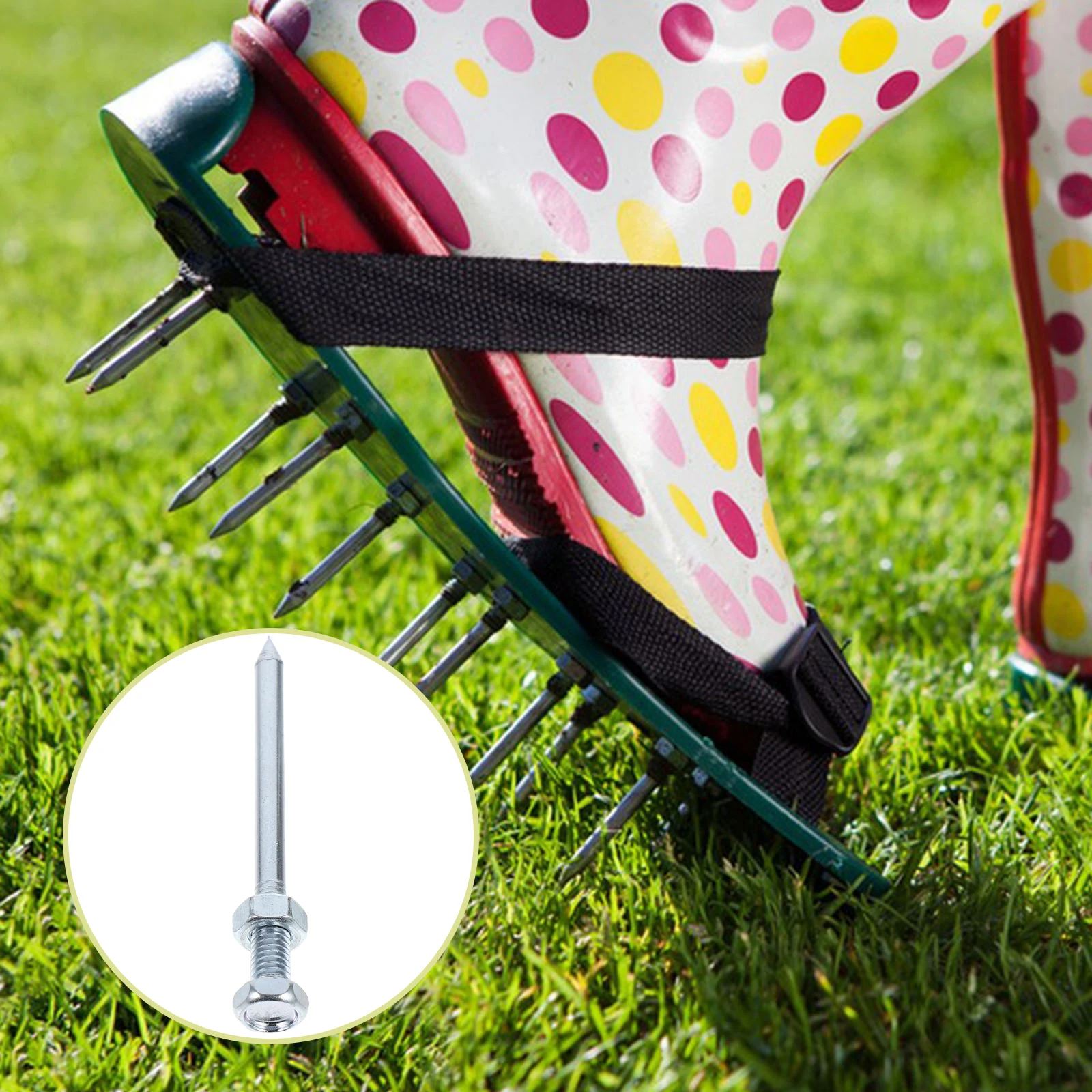 

10 Pcs Lawn Spikes Aerator Spiked Pegs Accessories Gardening Tool Tools Heavy Duty Silver Aerating Metal