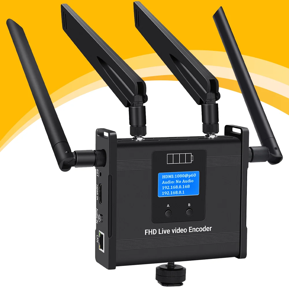 4G LTE 1080P 1080i HDMI-IP 라이브 비디오 인코더, H.264 H.265 HDMI 스트리밍 인코더, HTTP RTMP UDP SRT RTMPS HLS RTSP 와이파이