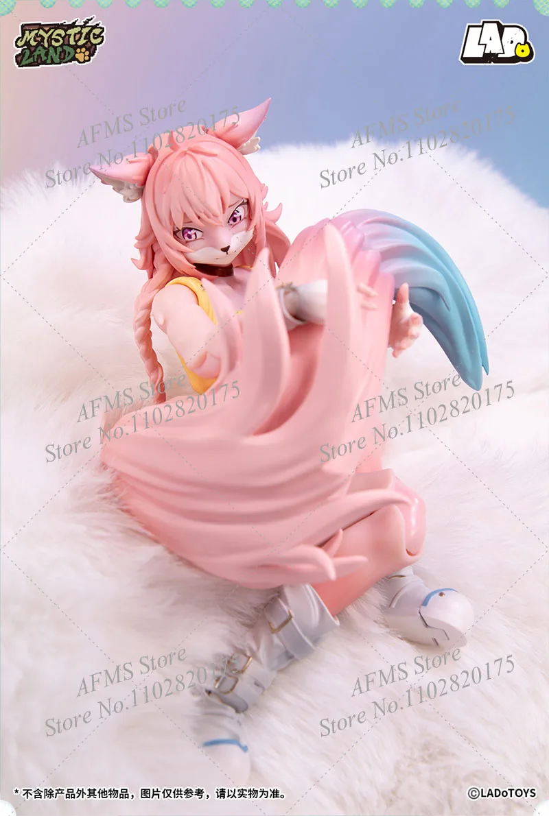 Ladotoys 1/12 escala figura colecionável liya alopex bonito rosa doce raposa elf reparador menina 6 Polegada modelo de figura de ação