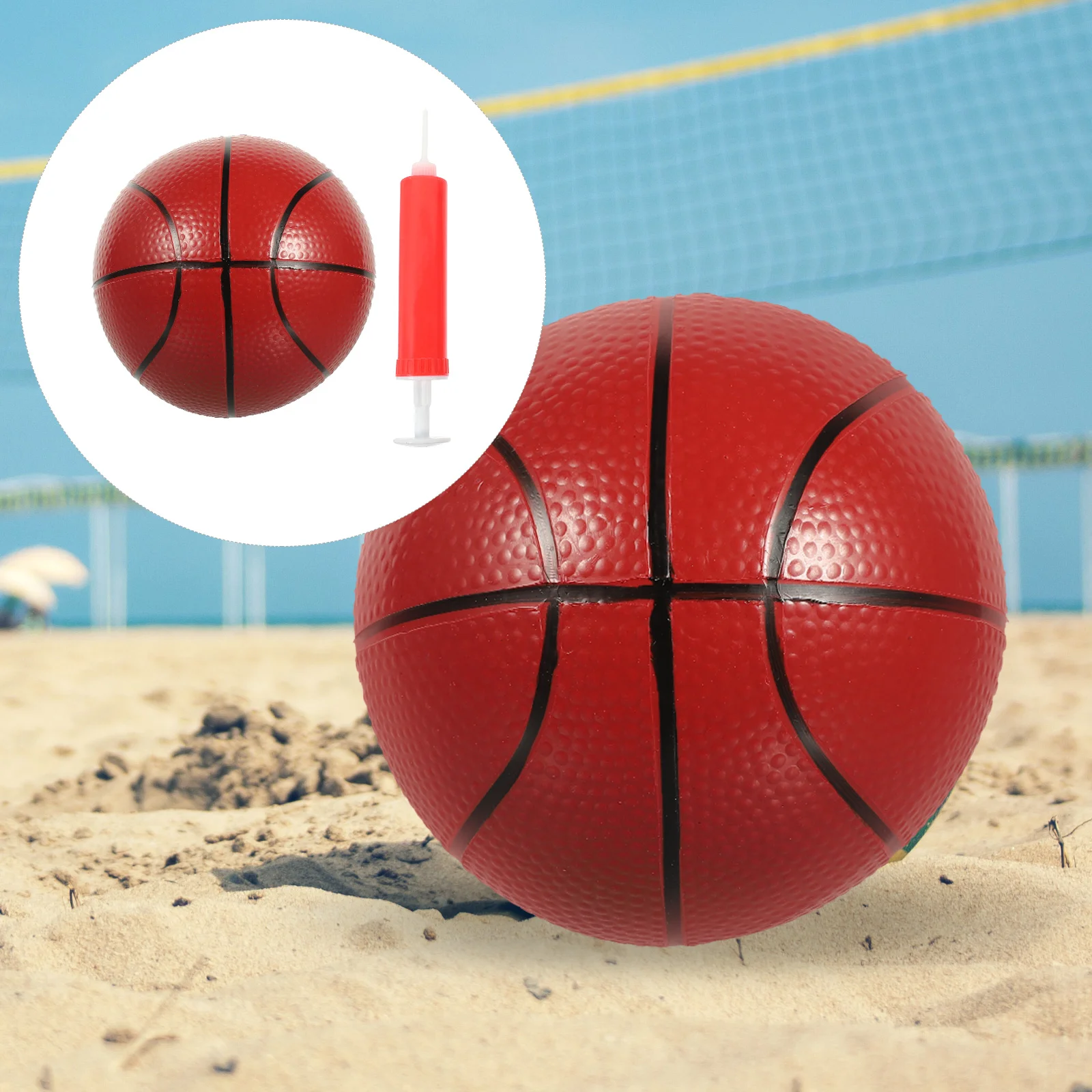 

Mini Basketball Game Beach Pool Basketballs Standard Students Rubber Sports with Inflation Pump Swimming Childrens Toys