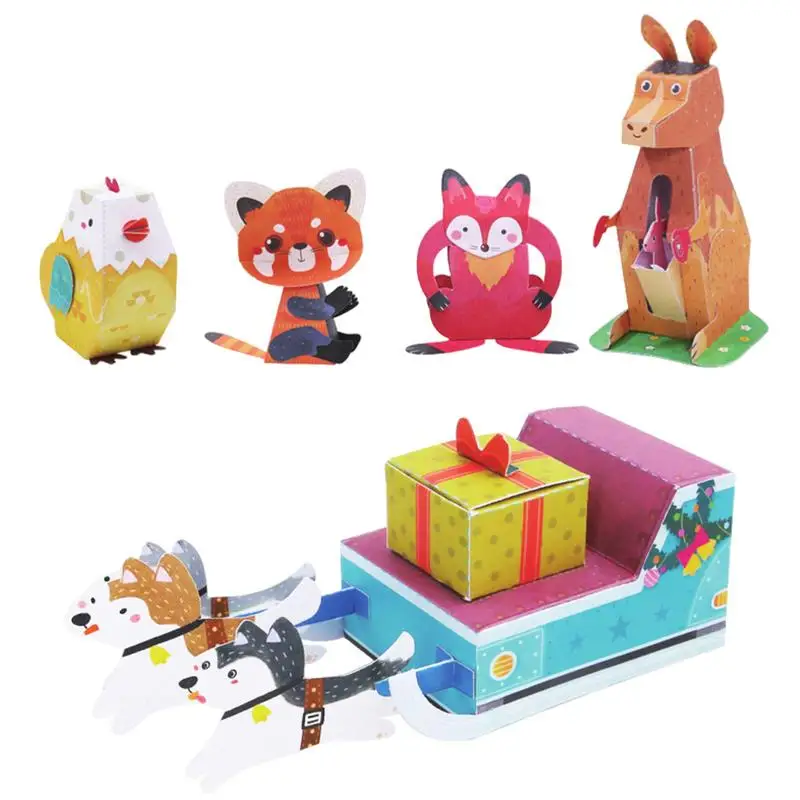 

Children's Paper Folding Toys 3D Paper Folding Art Kit Craft Making Tool With Colorful Patterns For Birthdays Christmas And New
