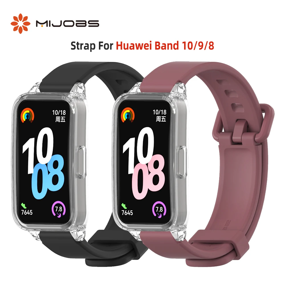 Armband für Huawei Band 10 9 8 Armband für Huawei Band 10 Silikon-Uhrenarmband für Huawei Band 9 8 Armband Smart Band Zubehör