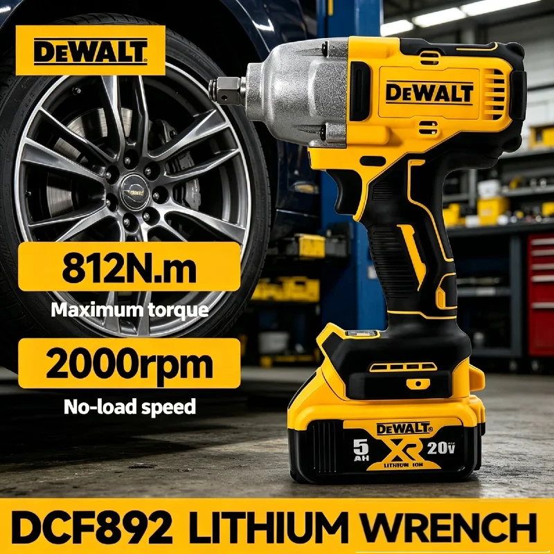

Бесщеточный ударный гайковерт DEWALT DCF892 с высоким крутящим моментом 812 Нм, портативный электроинструмент для аккумулятора DEWALT 20 В
