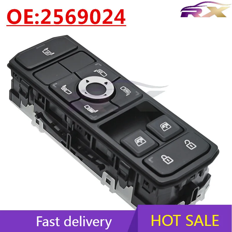 

OEM:2569024 Suitable For Scania European Truck Auto Parts Power window glass lifter main switch