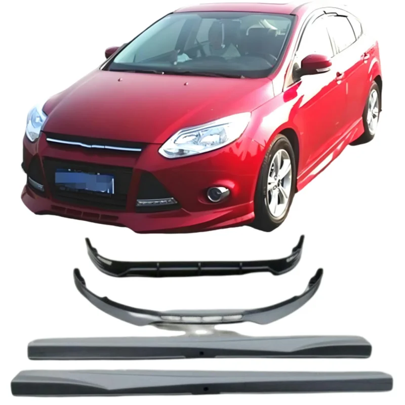 Auto Body Systems Pp Wide Body Kit Front Lip Rear Lip Side Skirt For Ford Focus 2012 2013 2014 Type B