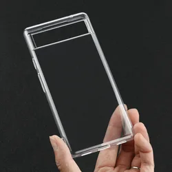 Luxury Transparent Phone Case For Google Pixel 6 6A 7 7A 7 8A 8 Pro 4A Shockproof TPU Bumper Clear Anti-Fingerprint Cover Case