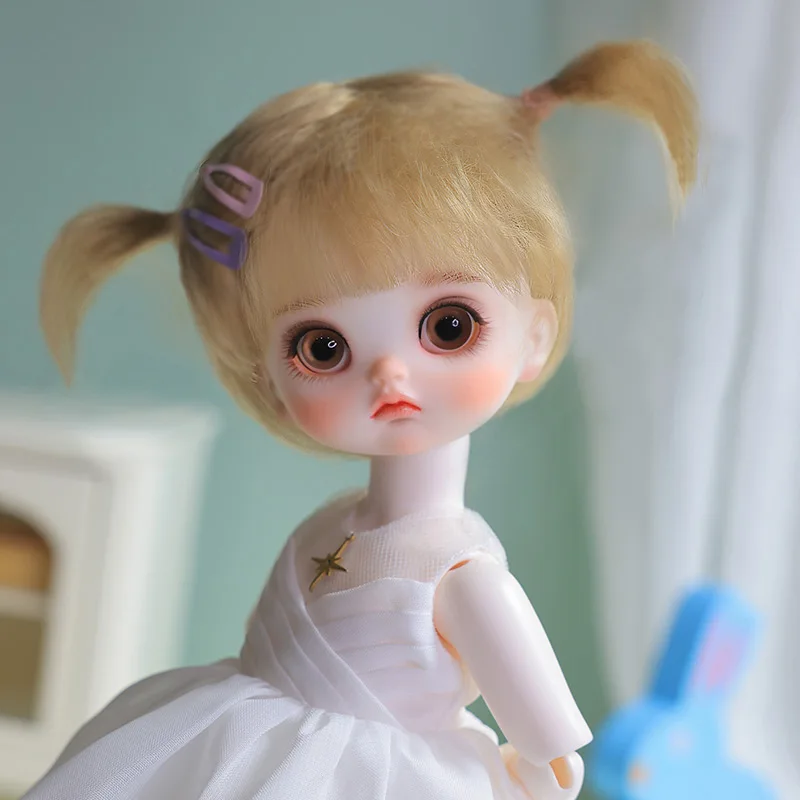 

BJD Doll Shuga Fairy Laiiloa 1/6 with Dunidun Body Resin Material High-quality Dolls Of Chubby Girls In White Gauze Dresses