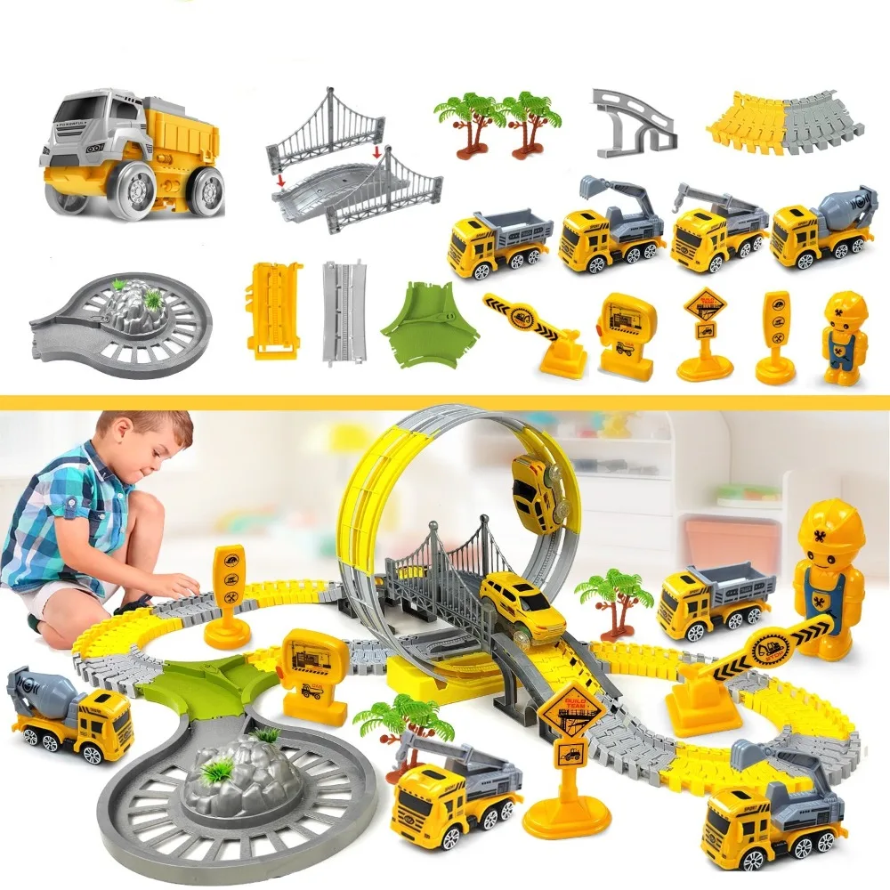 

Climbing Track Track Car Train Toys Electric Railcar Puzzle Toys Electric Track Toy Mini Car Anti-gravity Kids Car Engineering