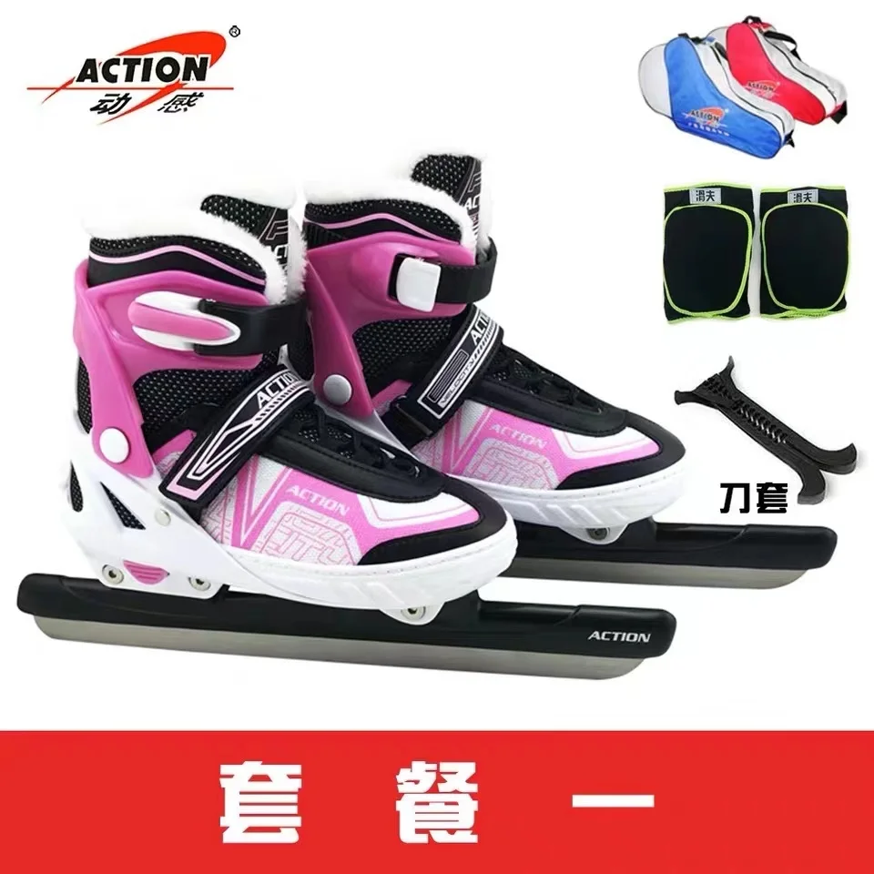 Roller Skate Ice Knife Shoes, Stainless Steel Velvet, Adjustable Heat Level Sneakers, Interchangeable Blade