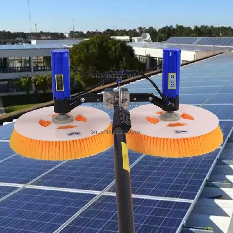 Solar Panel Cleaning Brush Manufacturer Solar Panel Cleaning Washing Machine 7.5m Automatic Roller Brush With Double Head