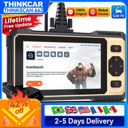 Lifetime Free Update THINKCAR THINKSCAN 662 OBD2 Scanner CANFD Bi-drirectional Control ECM/Transmission/ABS/SRS Diagnostic Tool