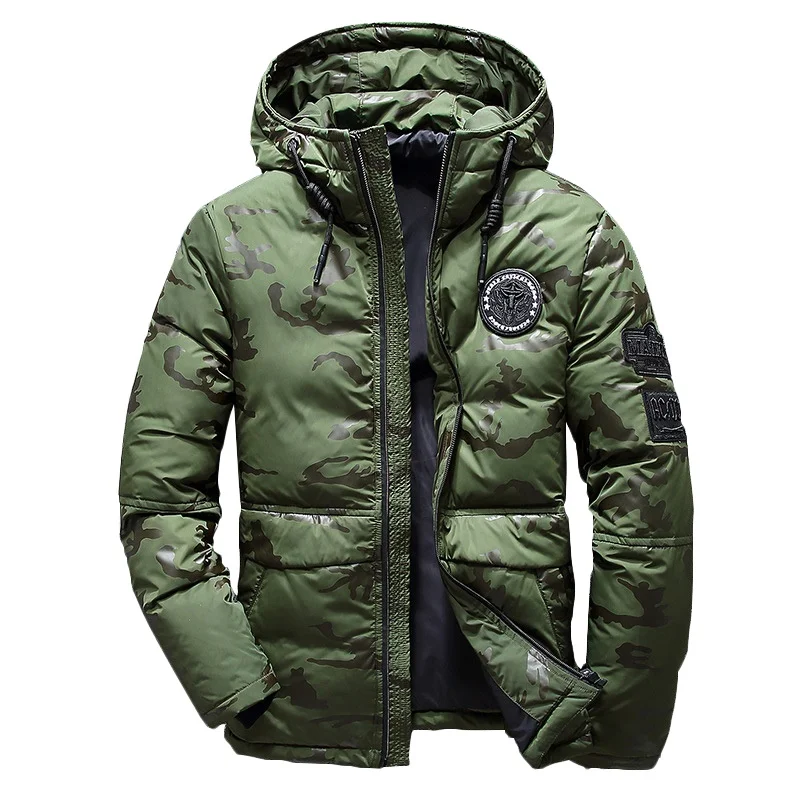 High Quality Hot Sale Windproof Down Jacket Men Warm Hooded Winter Jackets Smart Casual 70% White Down Coats Padded Jacket