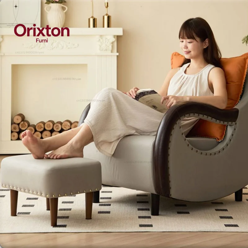 Lazy Single Living Room Chairs Modern Bedroom Vintage Back Support Living Room Chairs Floor Lounge  Furniture