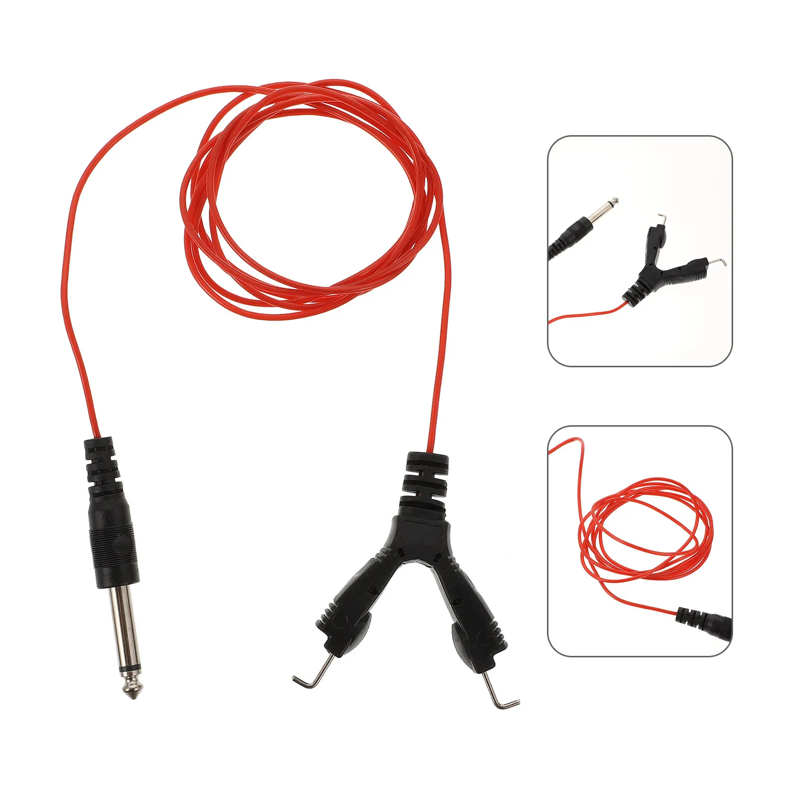 1Pcs 1.8m Tattoo Machine Clip Cord Waterproof Wear Resistant Hook Line High Sensitivity Plug Pure Copper Wire Stable Power
