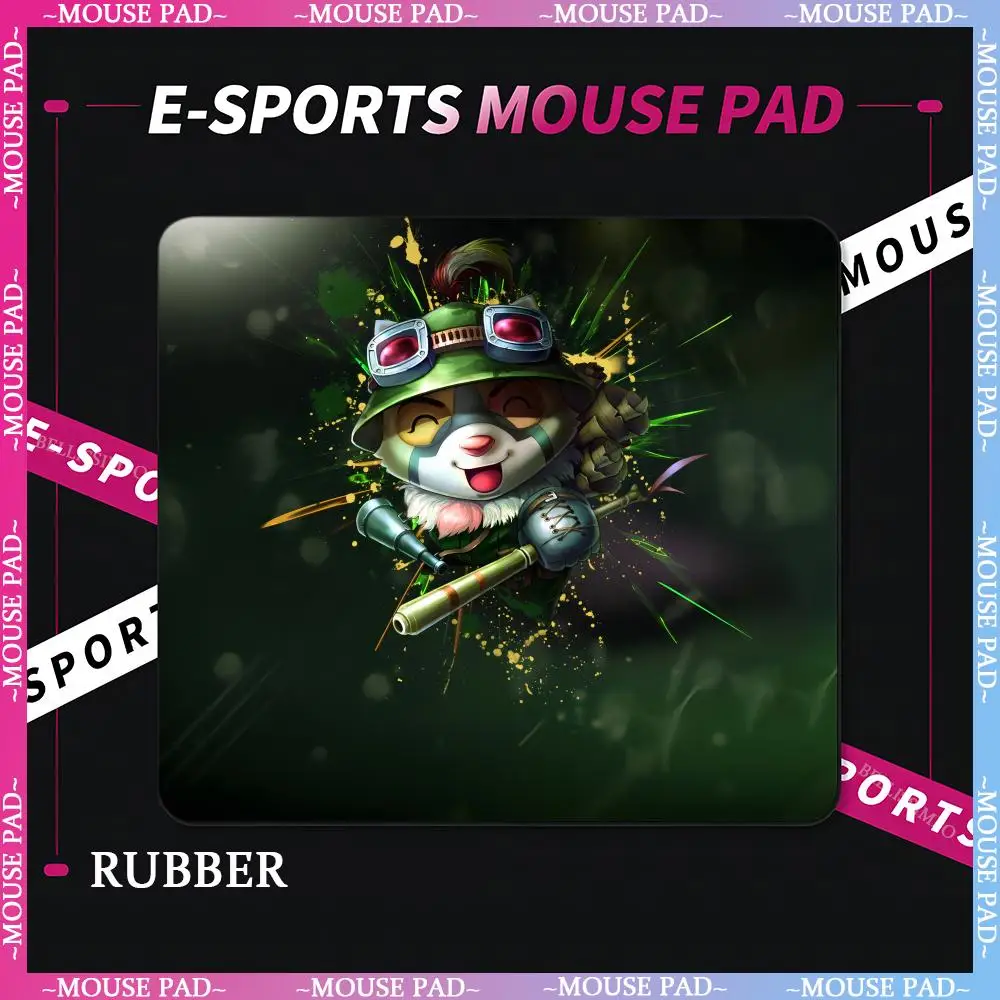 

Anime League of Legends T_Teemo Small XS Mouse Pad Rubber Gamer E-sports Cute Game Accessories Keyboard Pad Lock Edge Mouse Pad