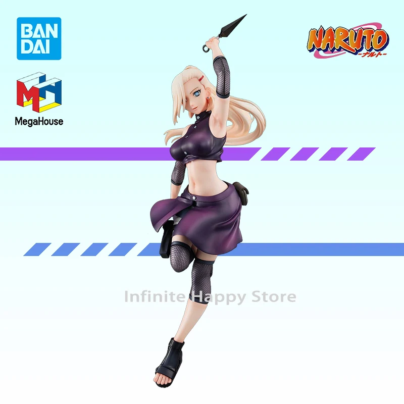 

Оригинальная Подлинная искусственная Bandai Mega House Naruto Gals Yamanaka Ino кавайная Аниме Фигурка декоративная Коллекционная модель