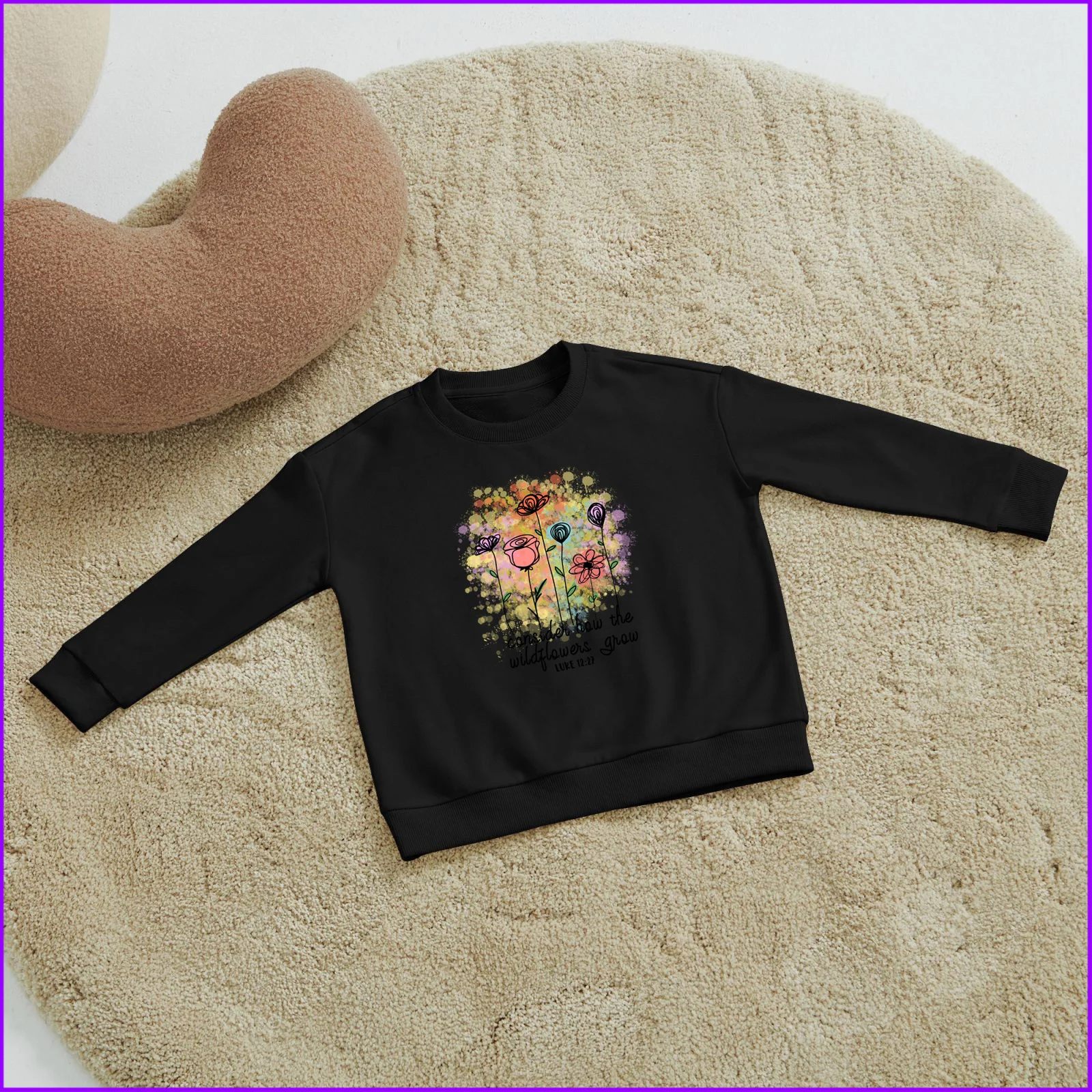 Consider How The Wild Flowers Grow Sja627 Kids Boys Girls Hoodies Sweatshirts Toddler Tees Designer Luxury Pink Chile Cosplay Le image 2