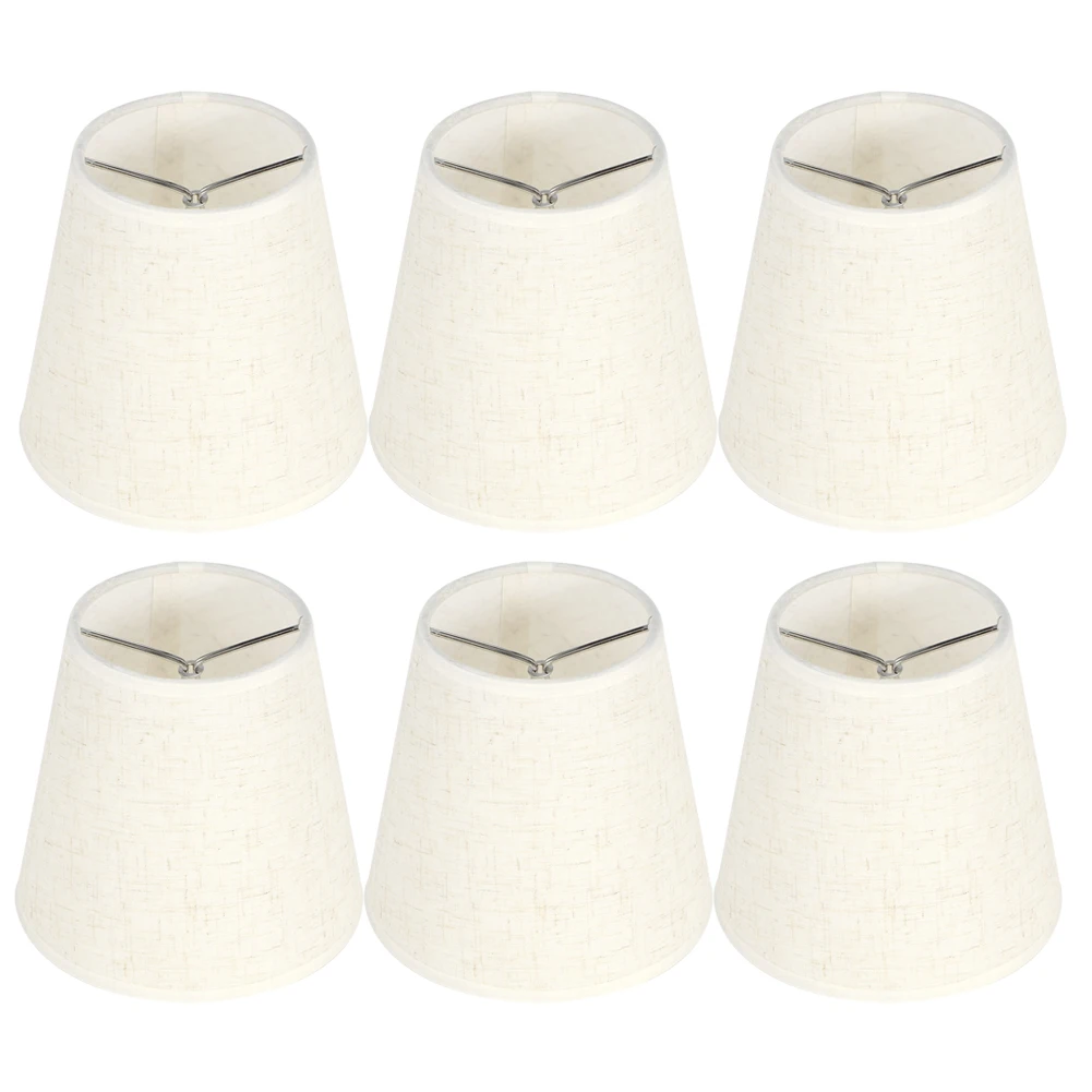 6Pcs Nordic Simple Cloth Lamp Shades Art Decor Light Shade Lampshades for E14 Wall Lamp Chandelier for Living Room Bedroom