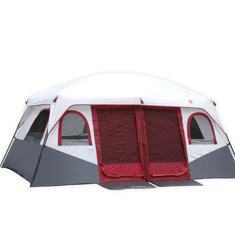 

8-12 Person Camping Tents Waterproof Windproof Family Tent Divided Curtain for Separated Room Portable with Carry Bag