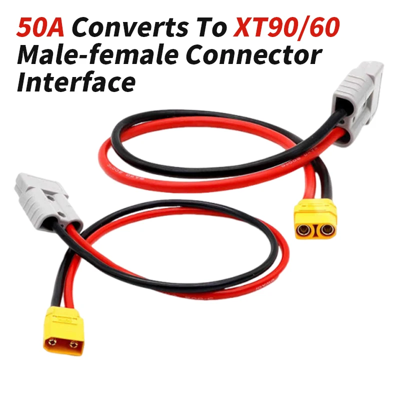 

Anders 50A Plug to XT90/60 Connecrtor Cable XT60 Male Female High Current Electric Vehicle Charging/Discharging Socket Wire