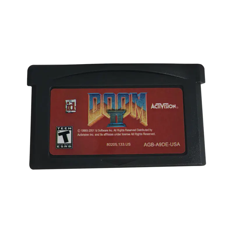 Vídeo game compilation cartridge, doom ii, 32 bit, língua Inglesa, dark gray