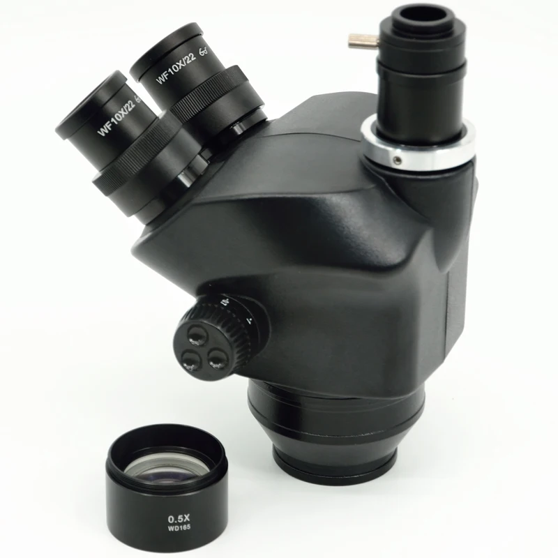 FYSCOPE 7X-50X 14X-100X Simul-Focal Stereo Trinocular Microscope Head + WF10X/22mm Eyepiece Rubber Cocver