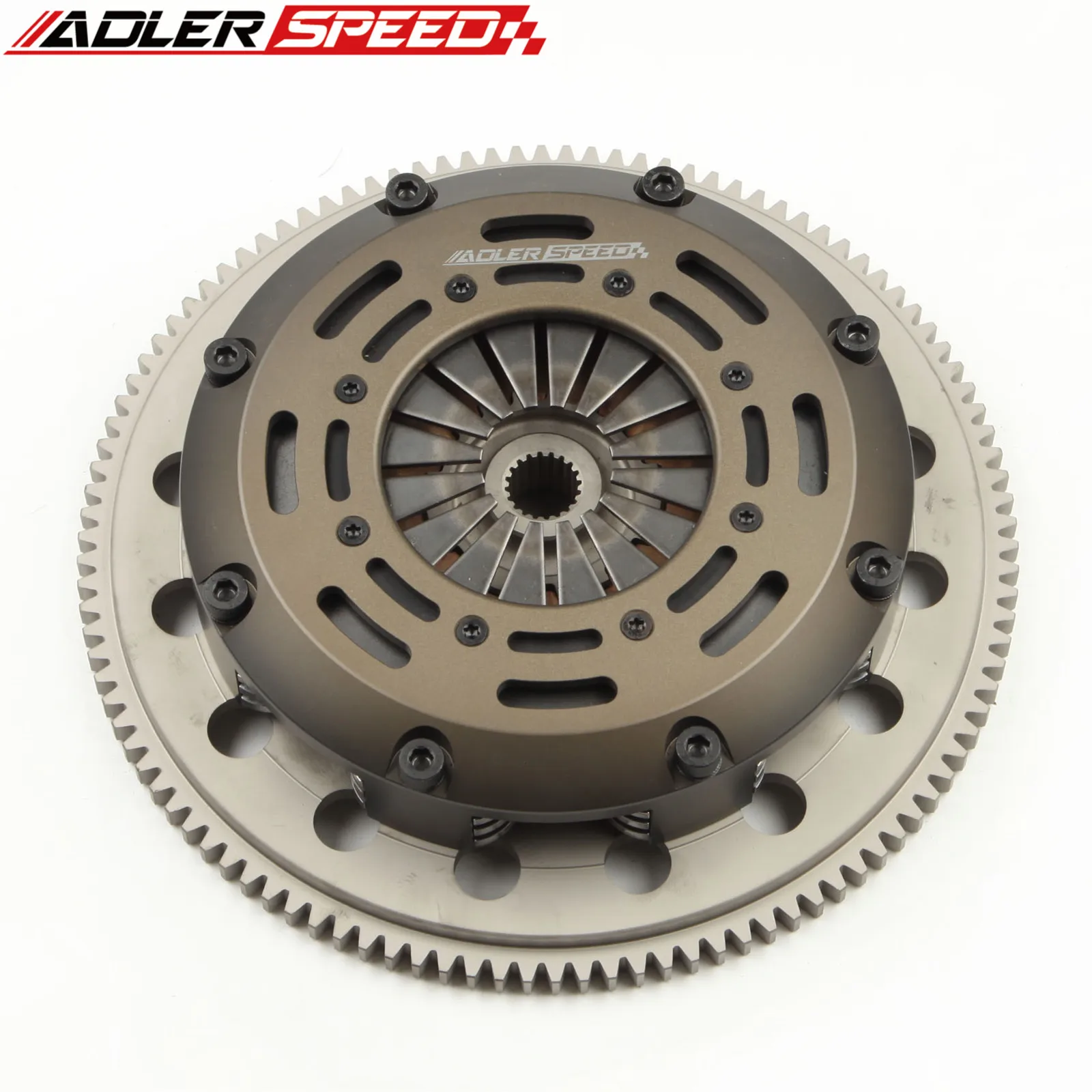 ADLERSPEED RACING CLUTCH TRIPLE DISC KIT MEDIUM For 1989-92 Mitsubishi  ECLIPSE TALON GST TSI 2.0L FWD 6-Bolt