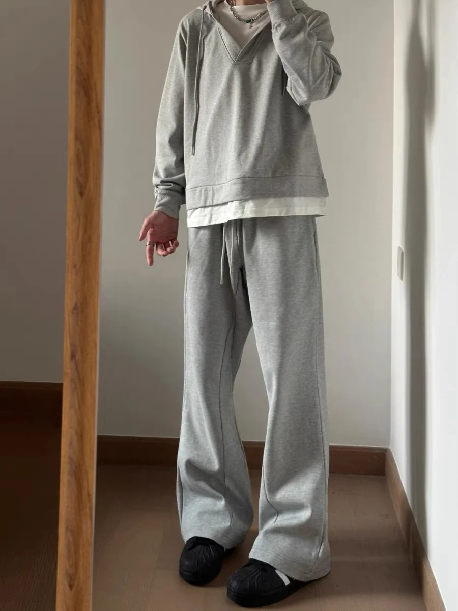 

Cleanfit ey Floral Men's Casual Pants Loose Wide Leg Trousers Spring Autumn Dstring Pleated Casual Loose Wide Leg Pants