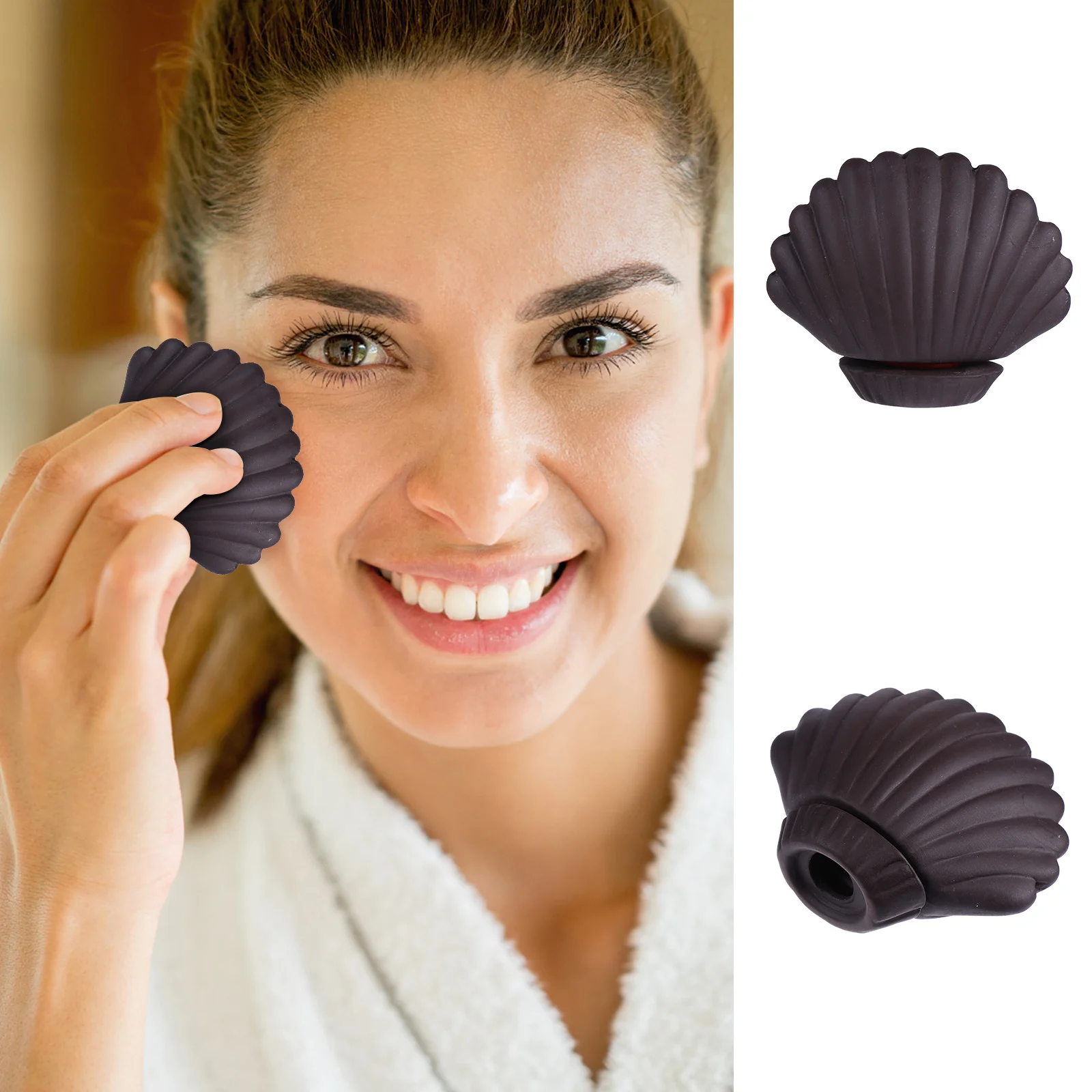 

1Pcs Purple Clay Moxibustion Pot Portable Shell Shape Facial Moxibustion Cup Home Health Moxa Burning Tool for Neck Back Pain