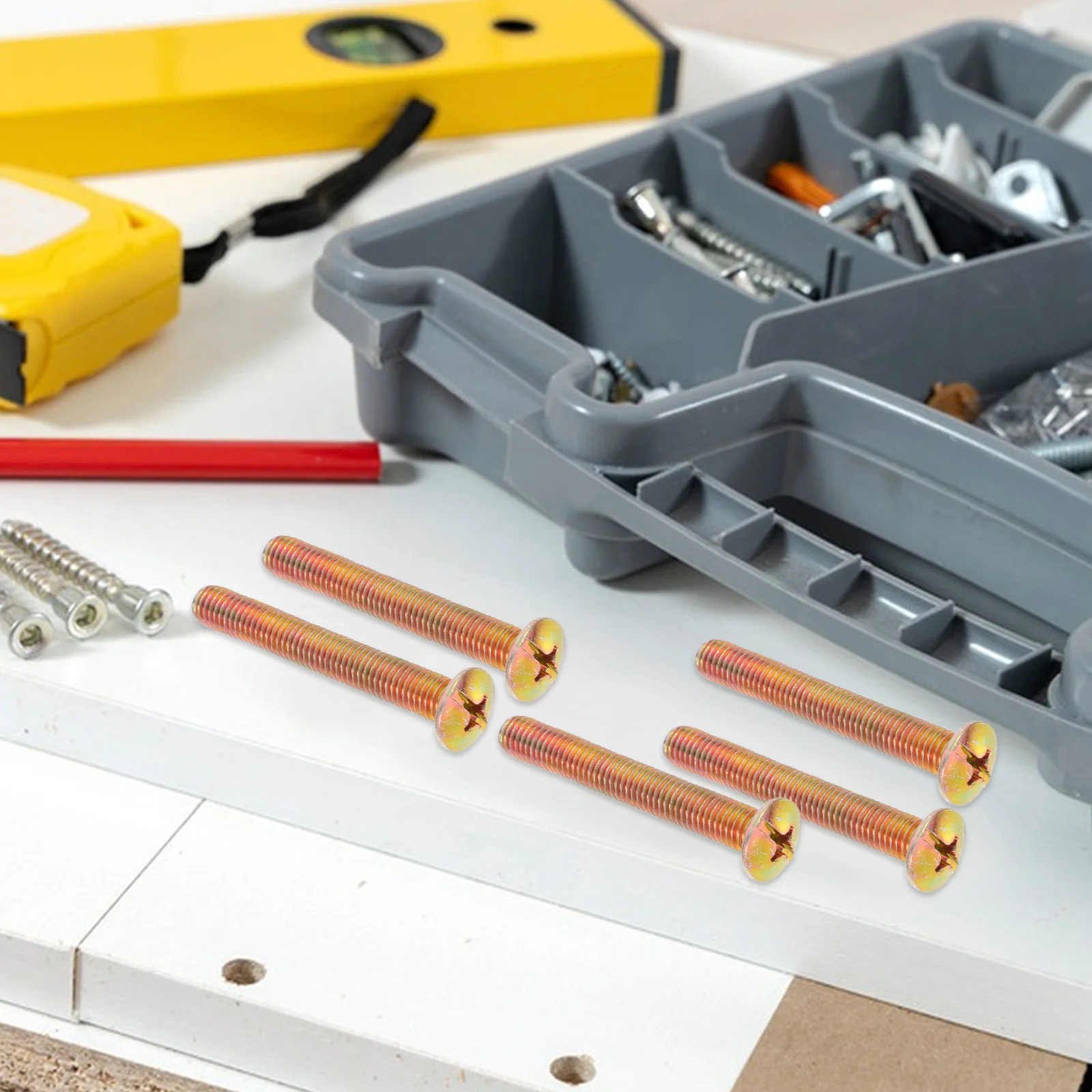 

20Pcs Bed Frame Hardware Screws M8x60mm Flat Head Furniture Bolts for Sofa Legs Chair Legs Replacement Assembly