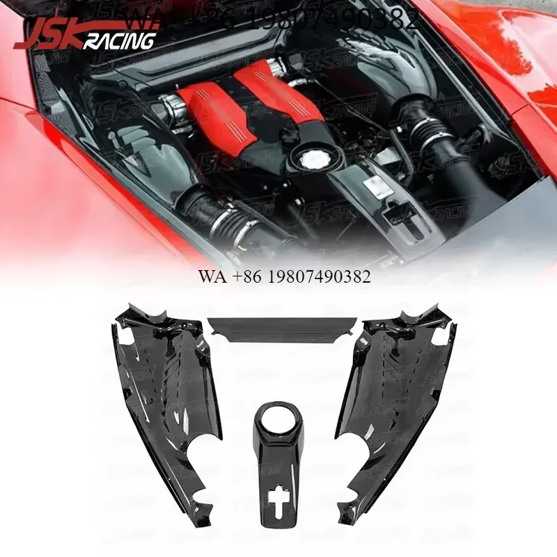 Wmwmnu Carbon Fiber Engine Cover for 2019-2021 F8 OEM Style Car Accessories Auto Parts Decoration Trim
