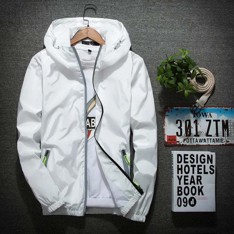 Men's Plus Size Sun Protection Jacket Long Sleeve Windbreaker Breathable Quick-dry Reflective Running Cycling Coat Outdoor