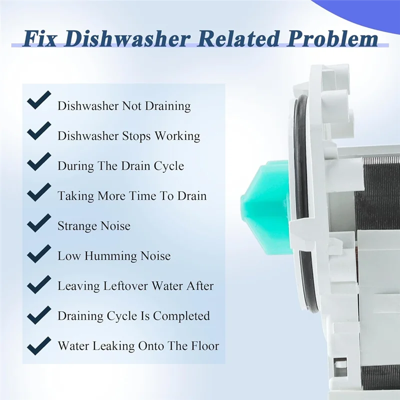 A50Q-A00126401 Dishwasher Drain Pump Motor Replaces AP5690431 A00126401 5304492415 Dishwasher Accessories